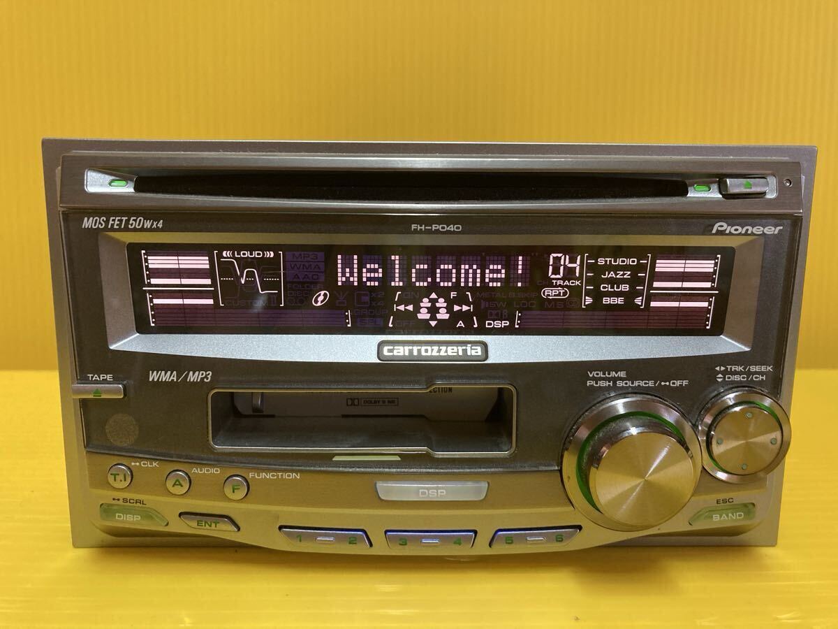 psi』 希少! 美品 旧車 当時物 カロッツェリア 2DINサイズ CDカセット