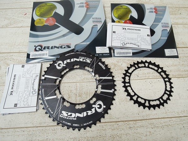 ROTOR Q-rings 50-34T+専用ボルトカバー付 ROTOR Q-RINGS チェーンリング 34/50T ボルトカバー シマノ4ARM対応 FC