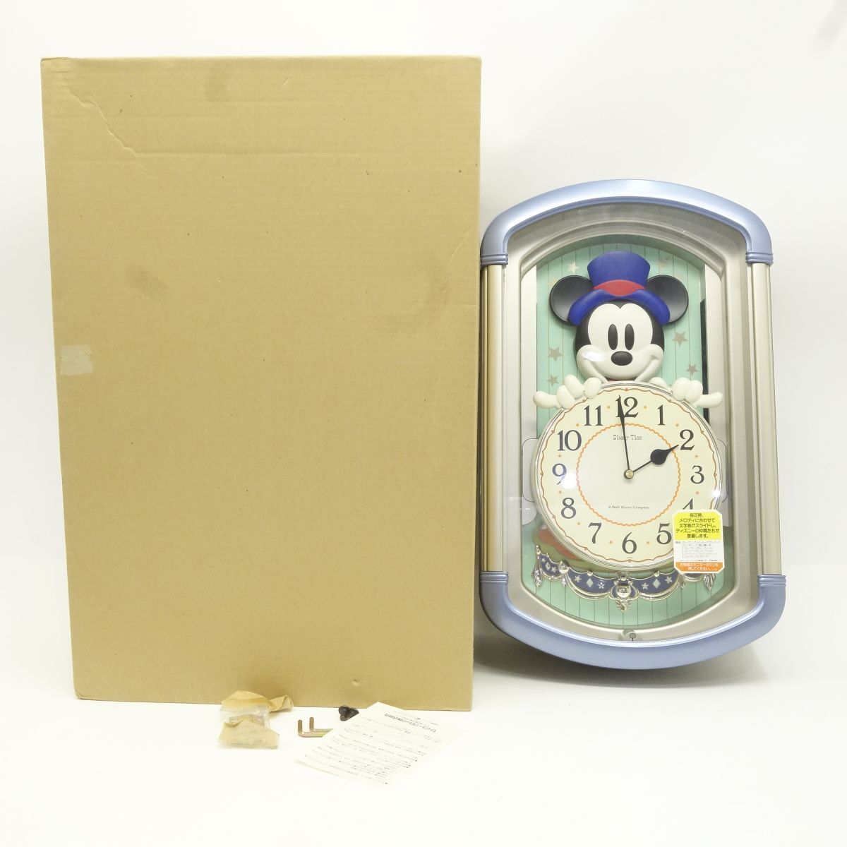3 希少 ディズニー メロディタイム 掛け時計 からくり時計 2点まとめて