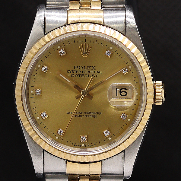 本物 ROLEX ロレックス デイトジャストK18YG×SS Ref.16013 コンビ 純正