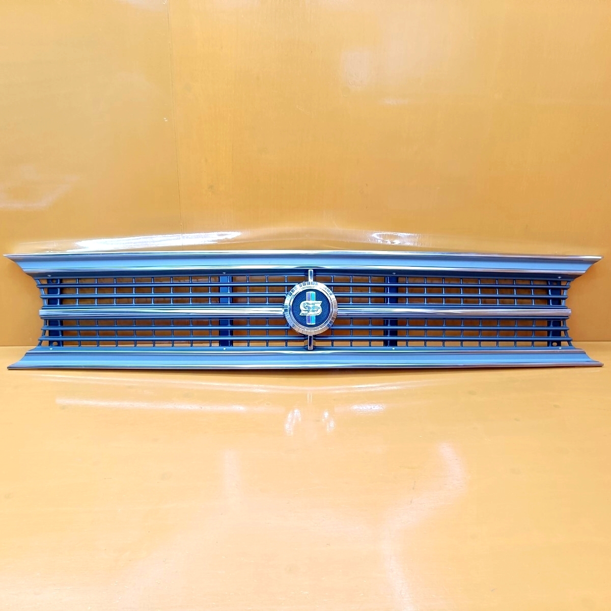 中古】サニー 純正 丸目用 フロント ステンレスグリル サニトラ B110