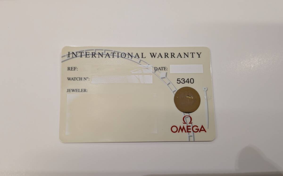 OMEGA オメガ時計付属品 古い国際保証書(ギャランティーカード) 白