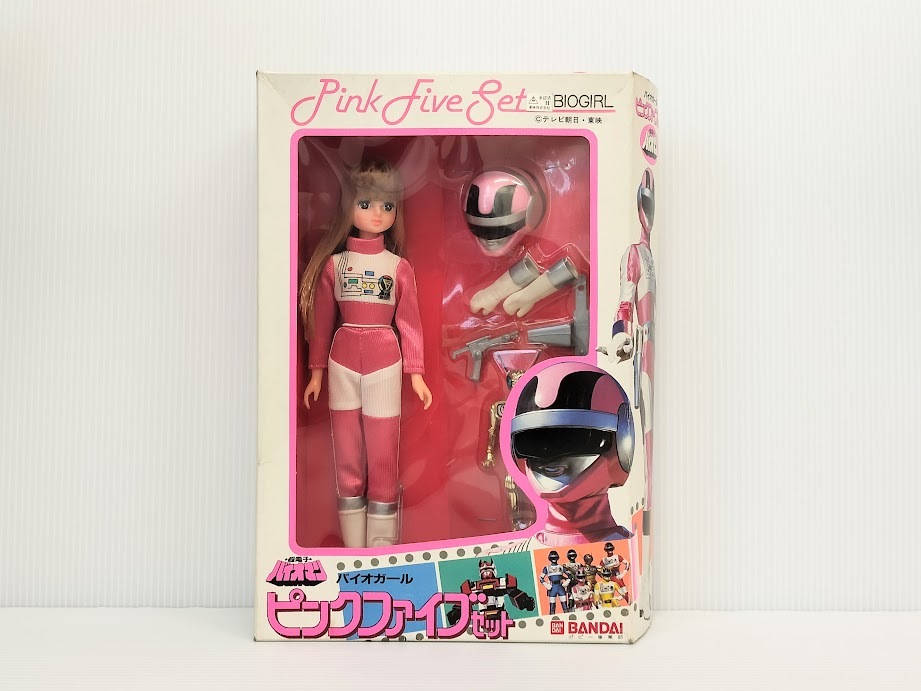 ◇当時物 バンダイ 超電子バイオマン ピンクファイブ ソフビ 1984◇の