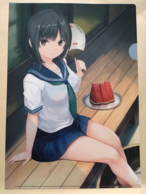 新品】珈琲貴族_A4クリアファイル_青山澄香_紺色ブルマver.の落札情報