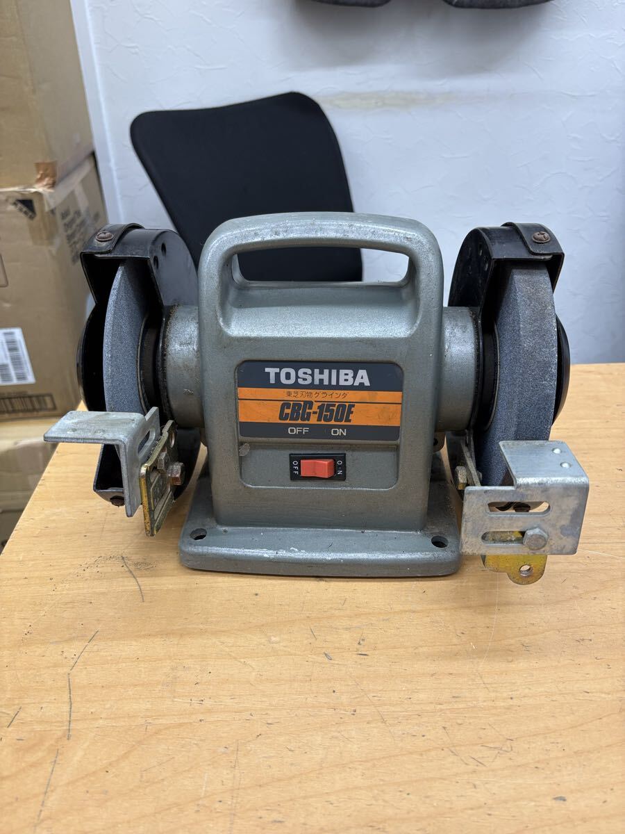 中古】TOSHIBA 東芝電気糸のこ盤 SC-60 安全カバー付き 電動工具 卓上