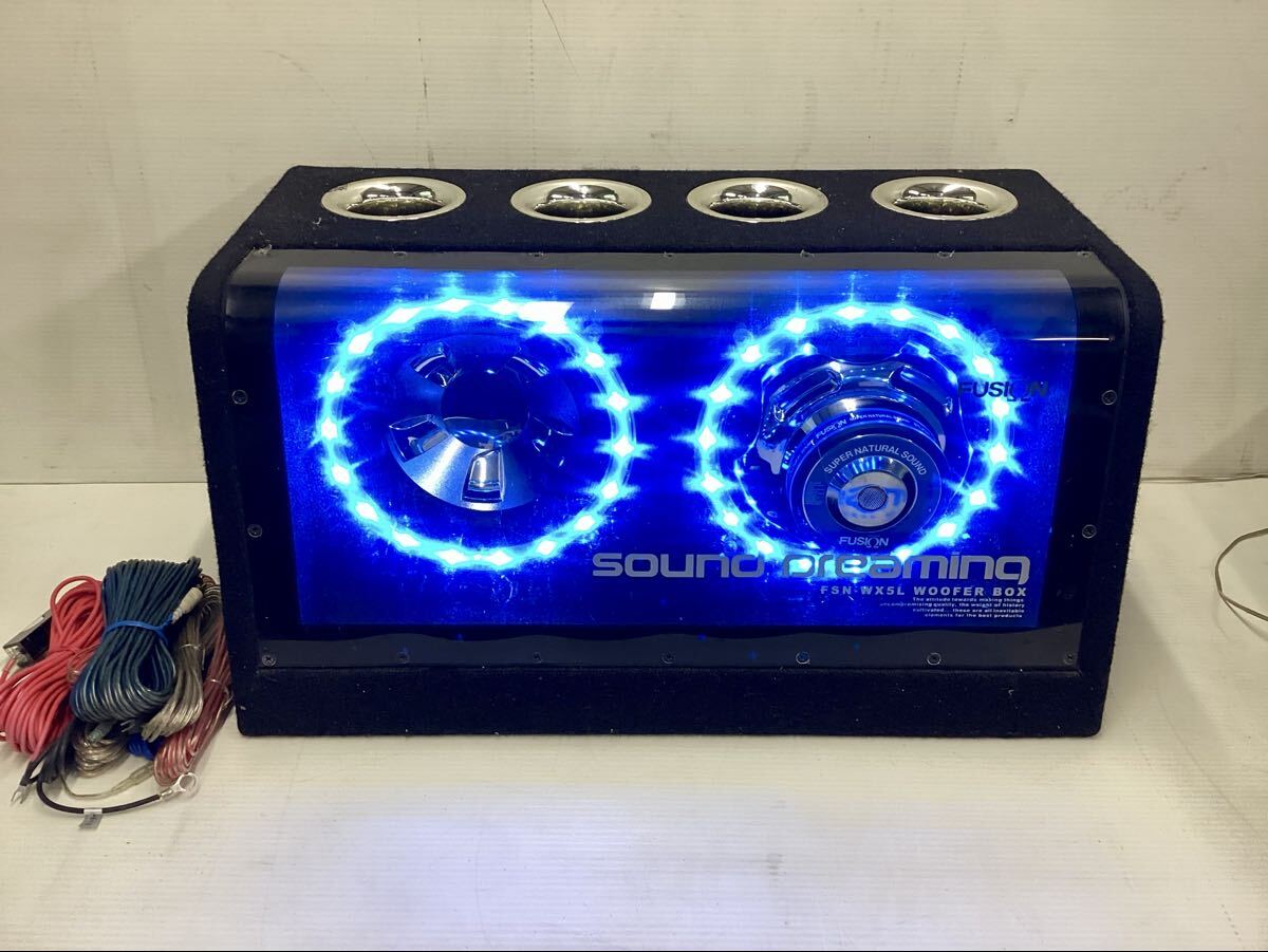 中古】FUSION ウーファーBOX 音連動 ブルーLED FSNWX5L 美品の落札情報