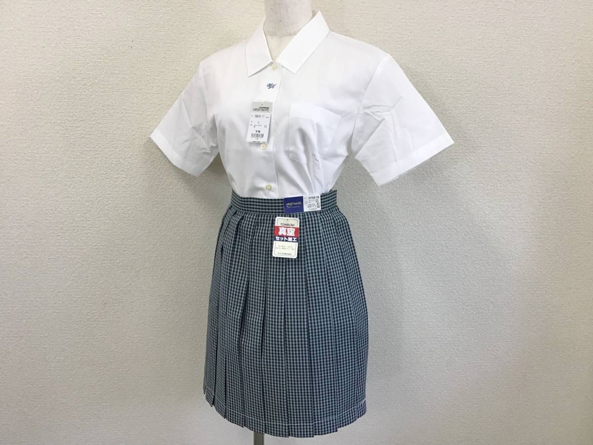 W-22 新品【和歌山県 和歌山東高校】旧制服 4点セット L W69 丈51■ブレザー■スカート■ブラウス■リボン■トンボ■冬服■女子学生■希少 和歌山県立和歌山高校 [現行制服セット サイズ L] 冬服夏服中間服