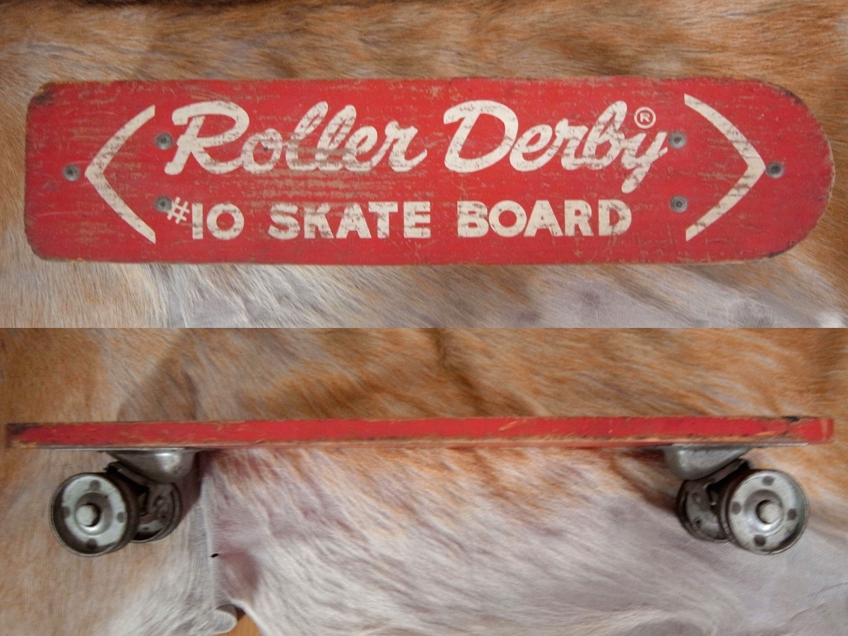 USAアメリカ製 60s70sビンテージRoller Derby ローラーダービーDeluxe＃ 10スケートボードWood★ VINTAGE