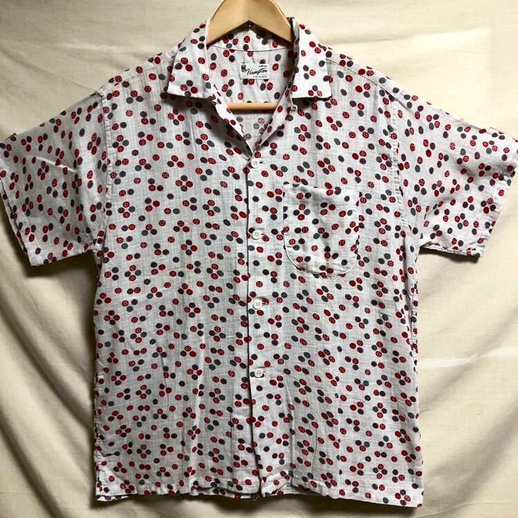 50s vintage dot shirts ビンテージ ドット 開襟シャツ アロハ 60s  