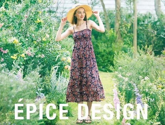 USED ユニクロ EPICE 優しい エピス フラワー 花柄ワンピース130cmピンク