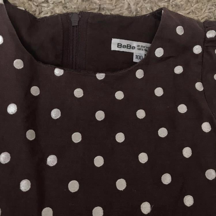 Bebe ワンピース 100cm 90cm 定価円 べべ ドット タルティーヌエショコラ レース ブラウン 茶色 リボン 半袖 フォーマル の落札情報詳細 ヤフオク落札価格情報 オークフリー スマートフォン版