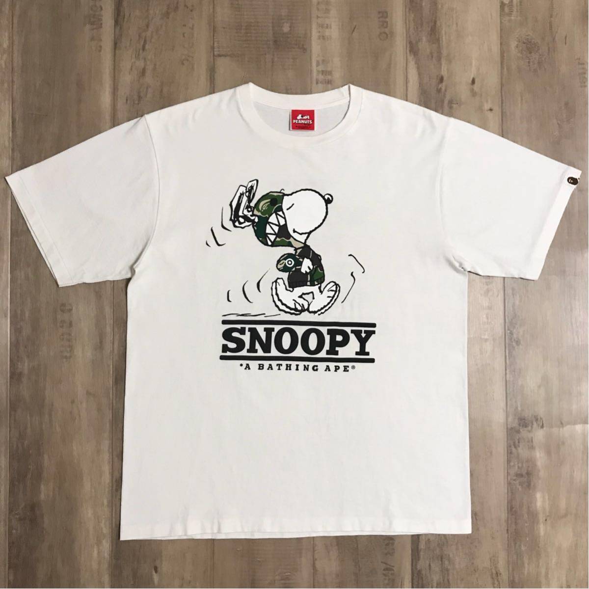 SNOOPY × BAPE Tシャツ Lサイズ a bathing ape bape スヌーピー 