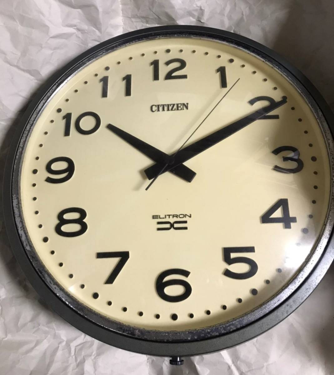 中古】昭和レトロ 壁掛け時計 CITIZEN ELITRON シチズン 壁掛け時計