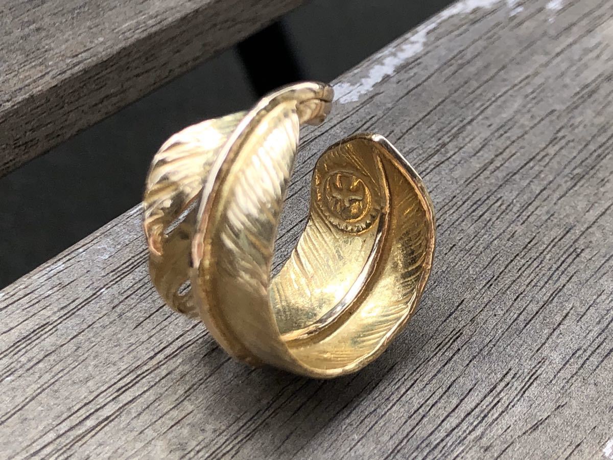 goro's メタル付き 特大フェザーリング 右向き 約16号 指輪 ゴローズ