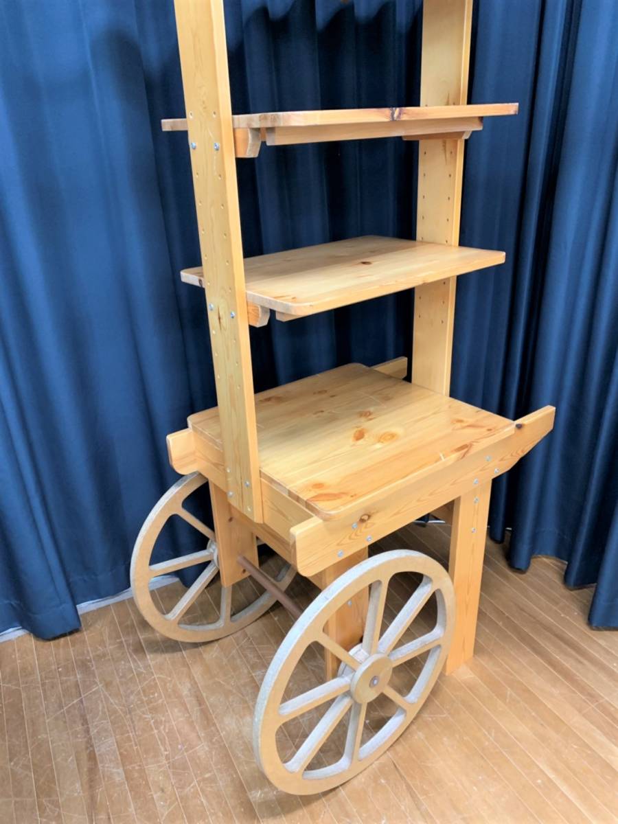 Yc12ee 店舗什器 木製ワゴンショップ プッシュカート 組み立て式 販売ワゴン 屋台 の落札情報詳細 ヤフオク落札価格情報 オークフリー スマートフォン版