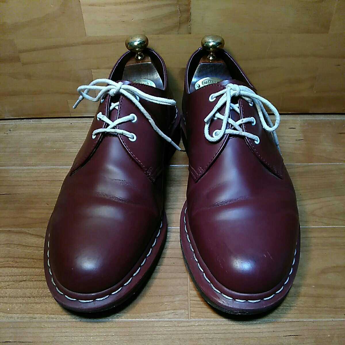 入手困難 絶版 ドクターマーチン Dr Martens 3ホールシューズ Uk10 チェリーレッド スキンズ ロカビリー ロックンロール Punk Oi Skins の落札情報詳細 ヤフオク落札価格情報 オークフリー スマートフォン版