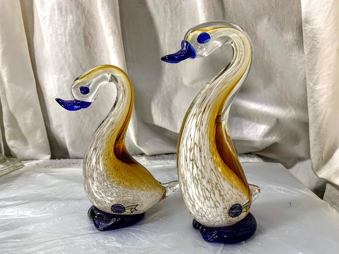 Demain ITALY 鳥　ガラス　置物 Demain ITALY 鳥 ガラス 置物 希少美品 イタリア Demain ドマン