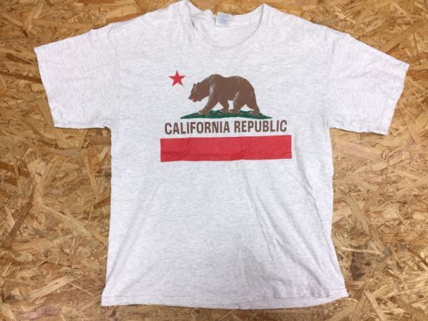 送料240円 California Republic カリフォルニア リパブリック 州旗 熊 スーベニア 半袖tシャツ メンズ コットン99 L ライトグレー の落札情報詳細 ヤフオク落札価格情報 オークフリー スマートフォン版