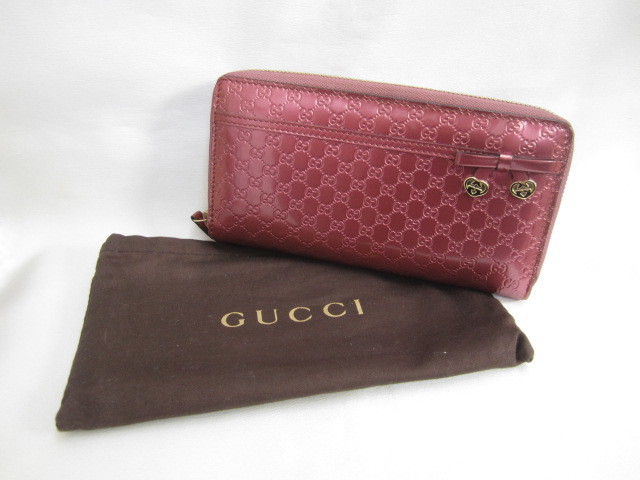 ◇マイクログッチ シマ GUCCI 長財布 307997・534563 ラウンド