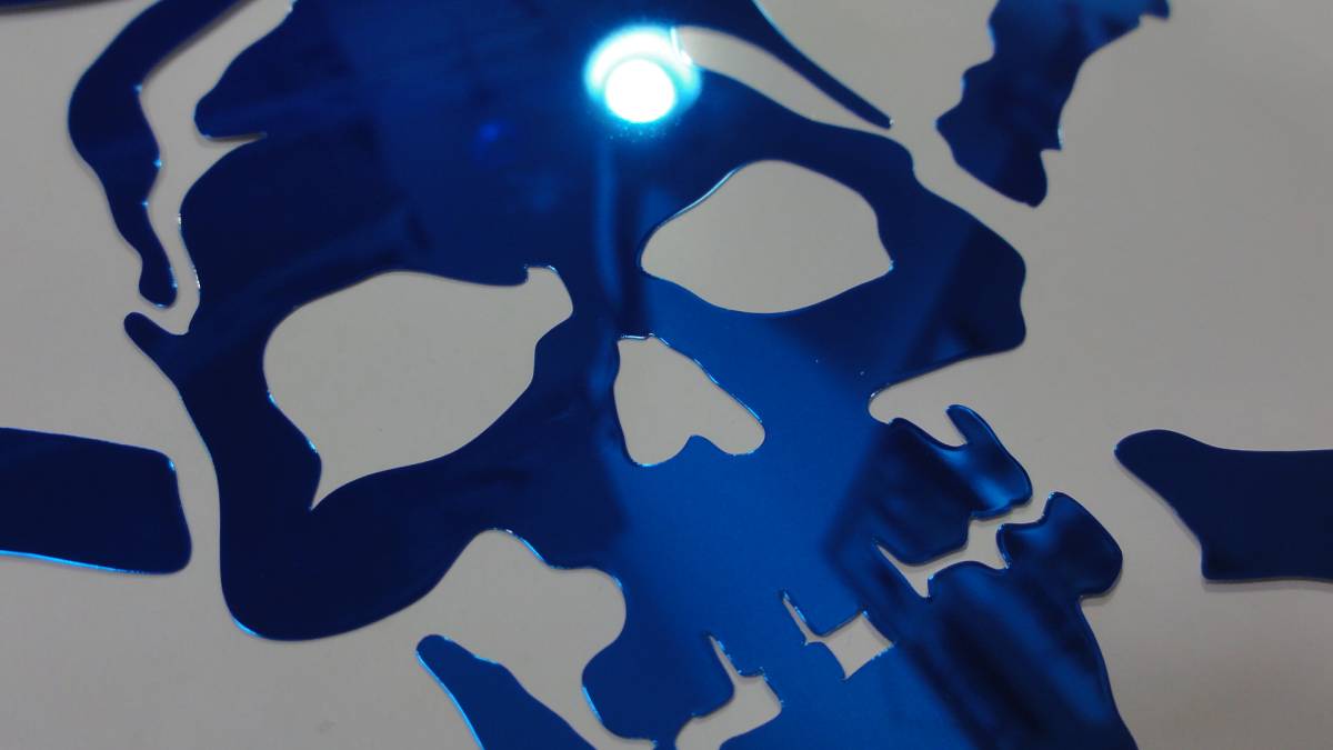 新品 ドクロカッティングステッカースカルc ブルーミラー バイク ステッカーチューン アメリカン ハーレー かっこいい おしゃれ の落札情報詳細 ヤフオク落札価格情報 オークフリー スマートフォン版