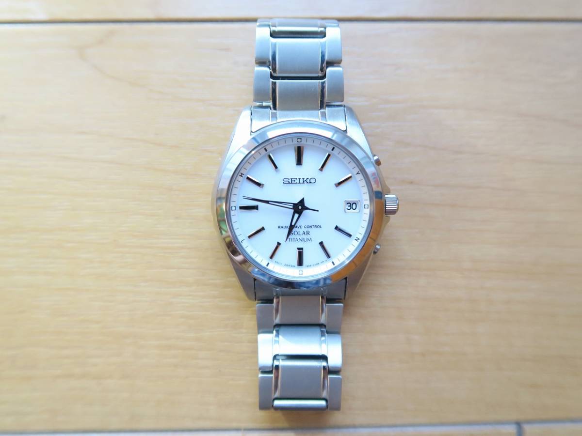 美品 SEIKO セイコー スピリット ブルー ソーラー 腕時計 メンズ