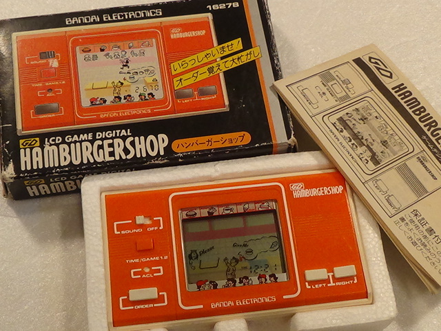 箱説付き◆『ハンバーガーショップ』ゲーム＆ウォッチ◆美品 バンダイ ハンバーガーショップ HAMBURGERSHOP 日本製 LCD LSI