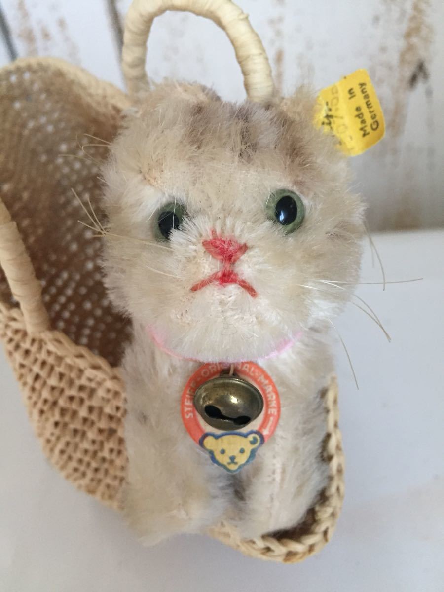アンティーク シュタイフ 猫 steiff ぬいぐるみ Tabby の落札情報詳細