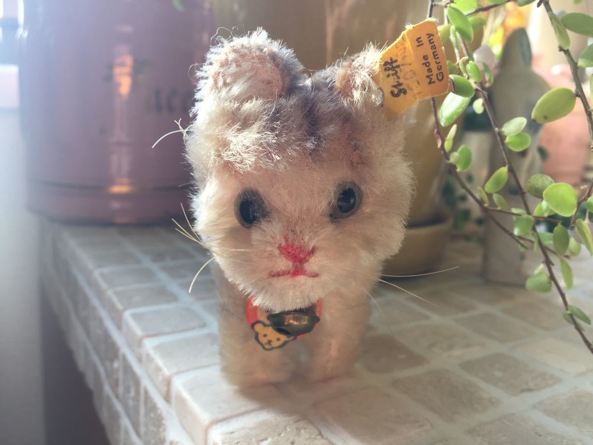 アンティーク シュタイフ 猫 steiff ぬいぐるみ Tabby の落札情報詳細