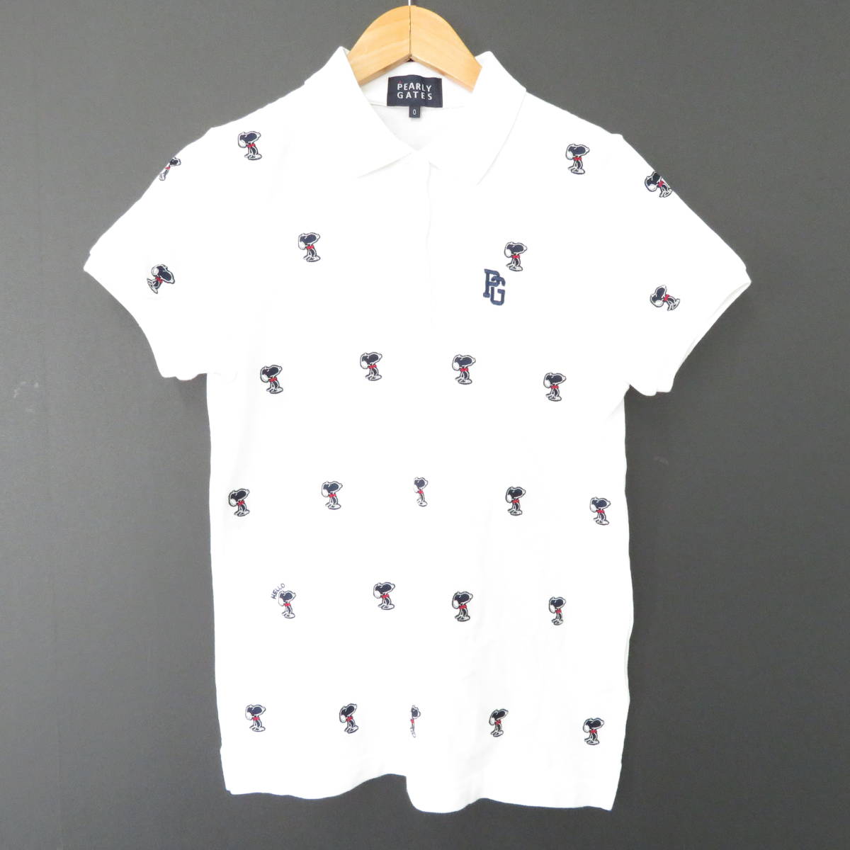 格安 1 000円 Perly Gates スヌーピー総柄 半袖ポロシャツ ホワイト系 サイズ0 レディース ゴルフ ウエア パーリーゲイツ 中古 Y376 の落札情報詳細 ヤフオク落札価格情報 オークフリー スマートフォン版