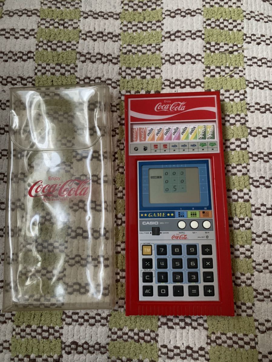 送料込 コカコーラ 自販機型ゲーム 電卓 ケース付ゲームウォッチ 