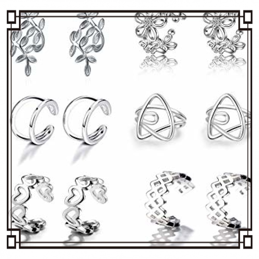 新品 大特価 シルバー ｓサイズ 6ペア入り イヤーカフ フェイクピアス レディース 6種類 ｓサイズ 軟骨 ピアス の落札情報詳細 ヤフオク落札価格情報 オークフリー スマートフォン版