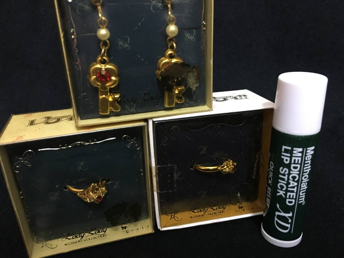 新品】デッドストック バンダイ レディレディ イヤリング 指輪 3点