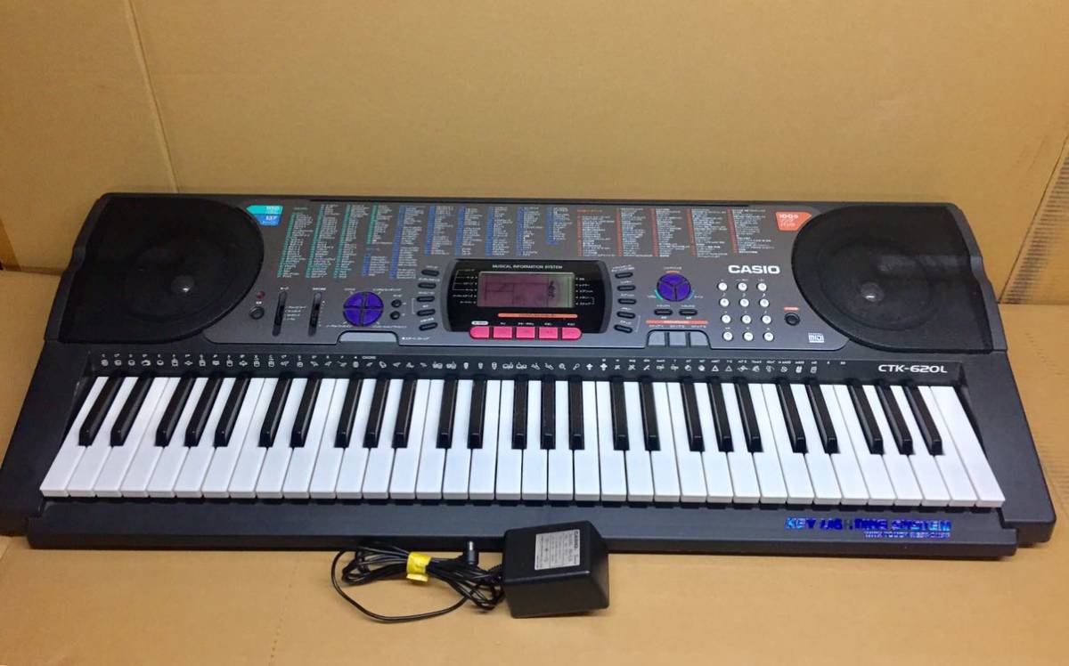 電子キーボードCTK-620L CASIO 光ナビゲーション 台付（高さ調節式） 電子キーボードCTK-620L CASIO 光ナビゲーション 台付（高さ調節