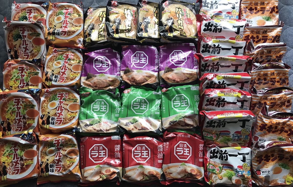 新品 訳あり インスタントラーメン 日清食品 ラ王 出前一丁 チキンラーメン 明星チャルメラ 新味 とんこつ 醤油 詰め合わせ 38袋 の落札情報詳細 ヤフオク落札価格情報 オークフリー スマートフォン版