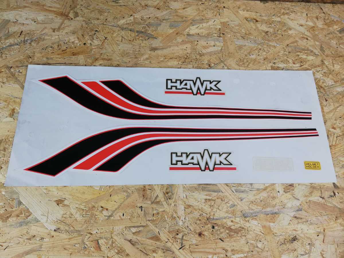 HAWKⅡ ホーク2 ヤカンタンク 純正ラッパタイプラインステッカー HAWKⅡ ホーク2 ヤカンタンク 純正ラッパタイプラインステッカー