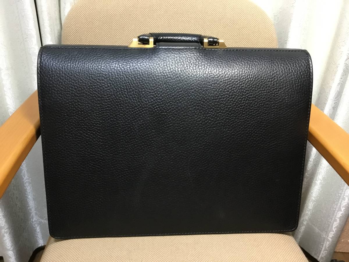 銀座タニザワ　ダレスバッグ　シボ革　本革　黒　美品　ビジネスバッグ　谷沢 銀座タニザワ 日本製！銀座タニザワバッグ ダレスバッグ シボ革 本革
