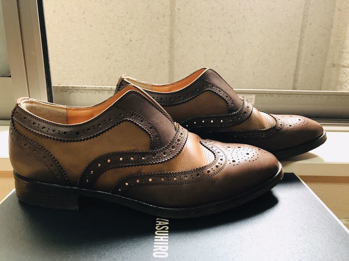 ミハラヤスヒロ ダークブルー ウィングチップ レザーシューズ ミハラヤスヒロ ダークブルー ウィングチップ レザーシューズ 【公式通販】