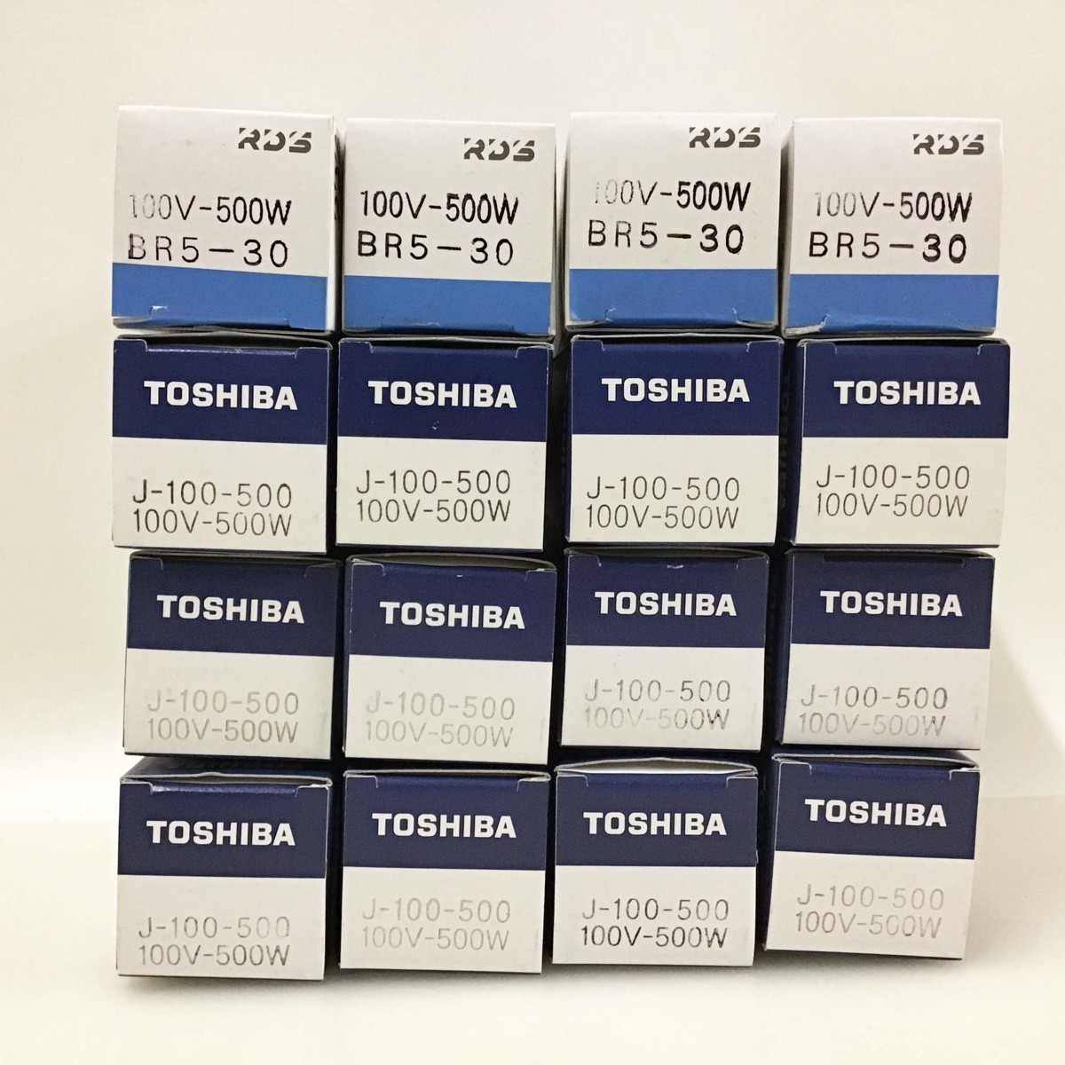 新品】e) 東芝 RDS クオーツハロゲン電球 16個まとめて ハロゲンランプ