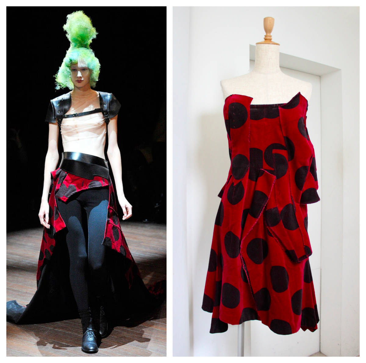 2010ss/コムデギャルソン/立体デザインチューブトップワンピース  