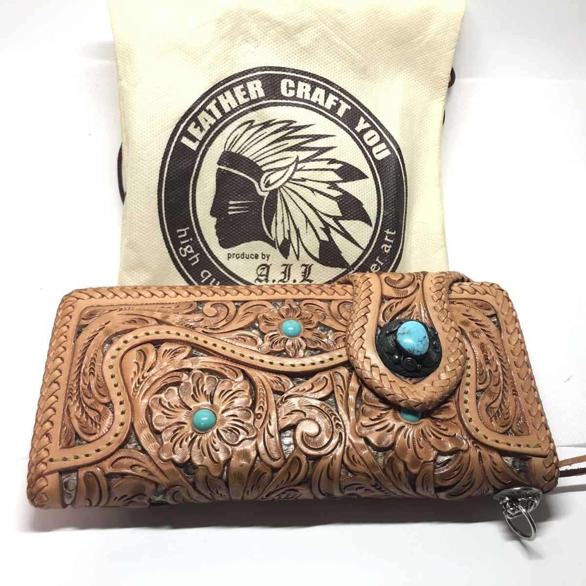 送料無料 レザークラフト.優 LEATHER CRAFT YOU 長財布 バイカーズ