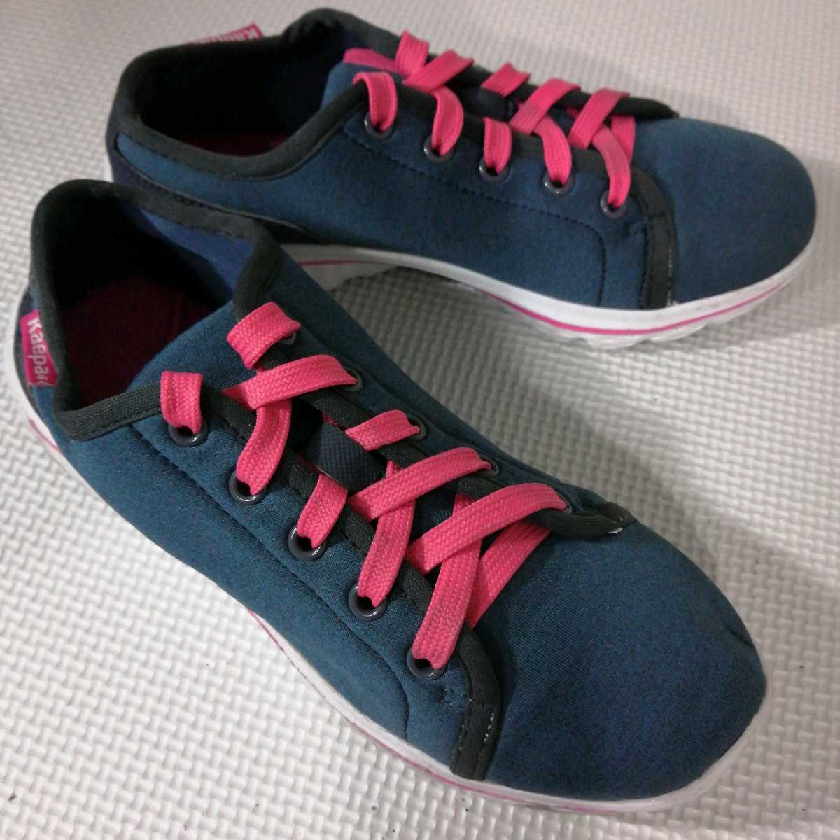 G 驚きの軽さ Kaepa ケイパ スニーカー レディース シューズ サイズ23cm ネイビー 紺 ウォーキング ランニング お散歩 カジュアル の落札情報詳細 ヤフオク落札価格情報 オークフリー スマートフォン版