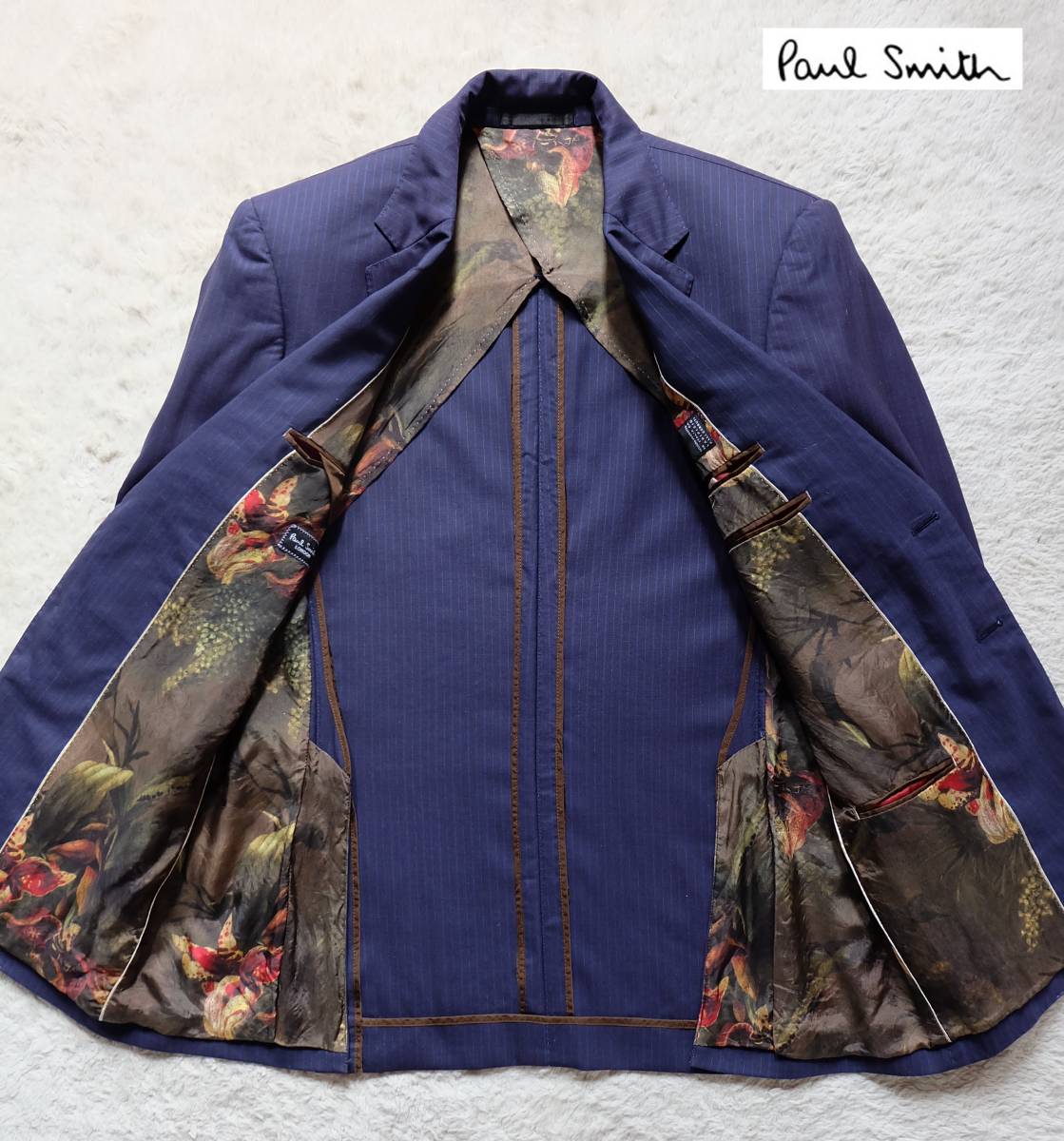 圧倒的 12万 ポールスミス Paulsmith London テーラードジャケット メンズ 美品 背抜き M ジャケパン 激レア 裏地柄超 高級ジャケット の落札情報詳細 ヤフオク落札価格情報 オークフリー スマートフォン版