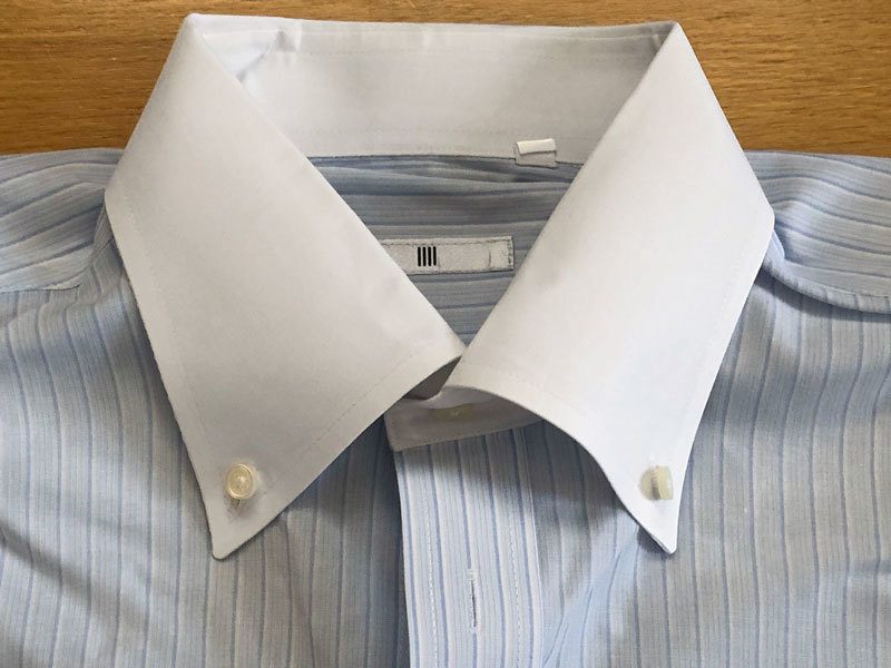 水色 Suit Select スーツセレクト ストライプ クレリック 長袖 シャツ ボタンダウンシャツ ワイシャツ 形態安定 クリーニング済 39 80 の落札情報詳細 ヤフオク落札価格情報 オークフリー スマートフォン版