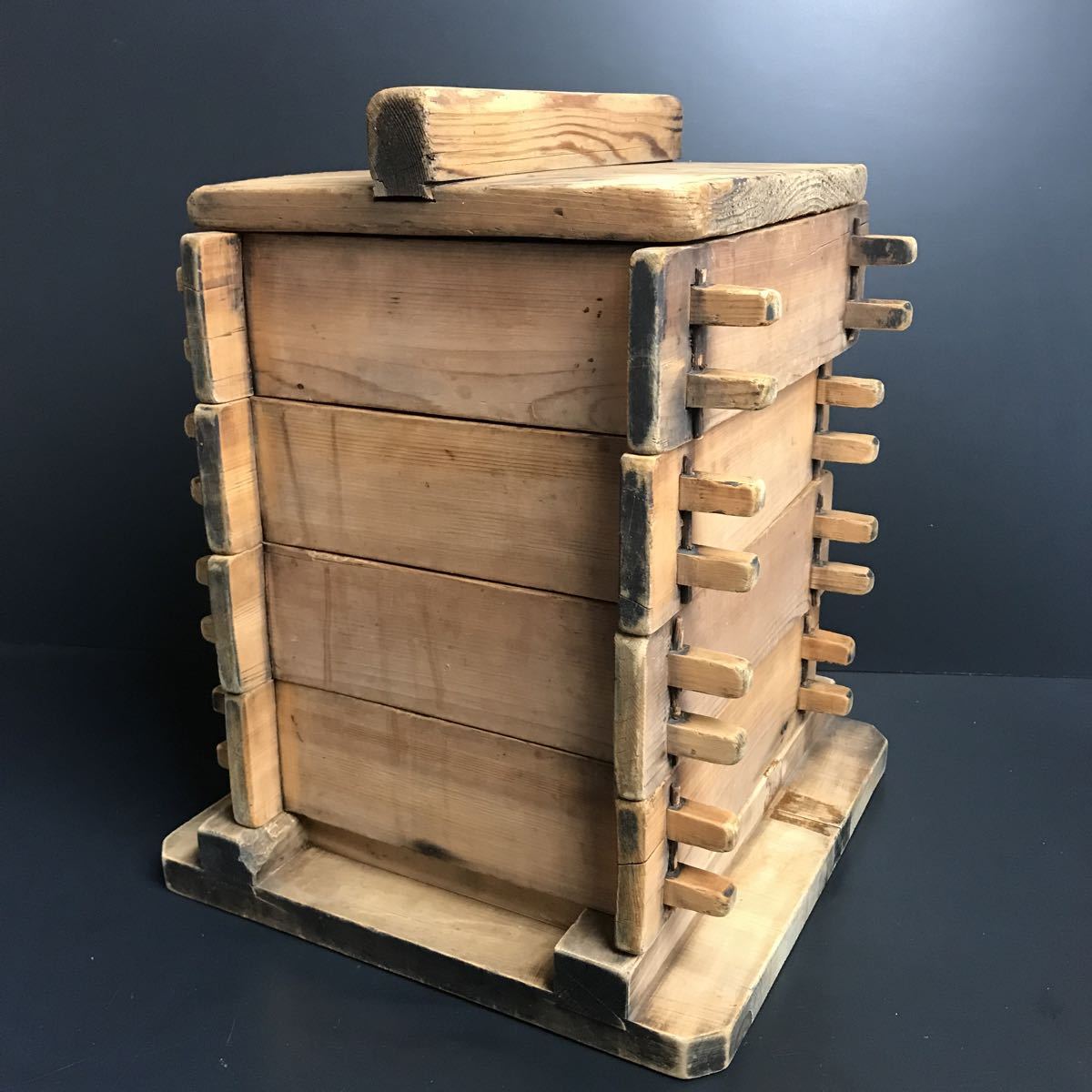 せいろ 木枠 せいろ蒸し木製蒸し器 4段 餅つき 昭和 レトロ 棚