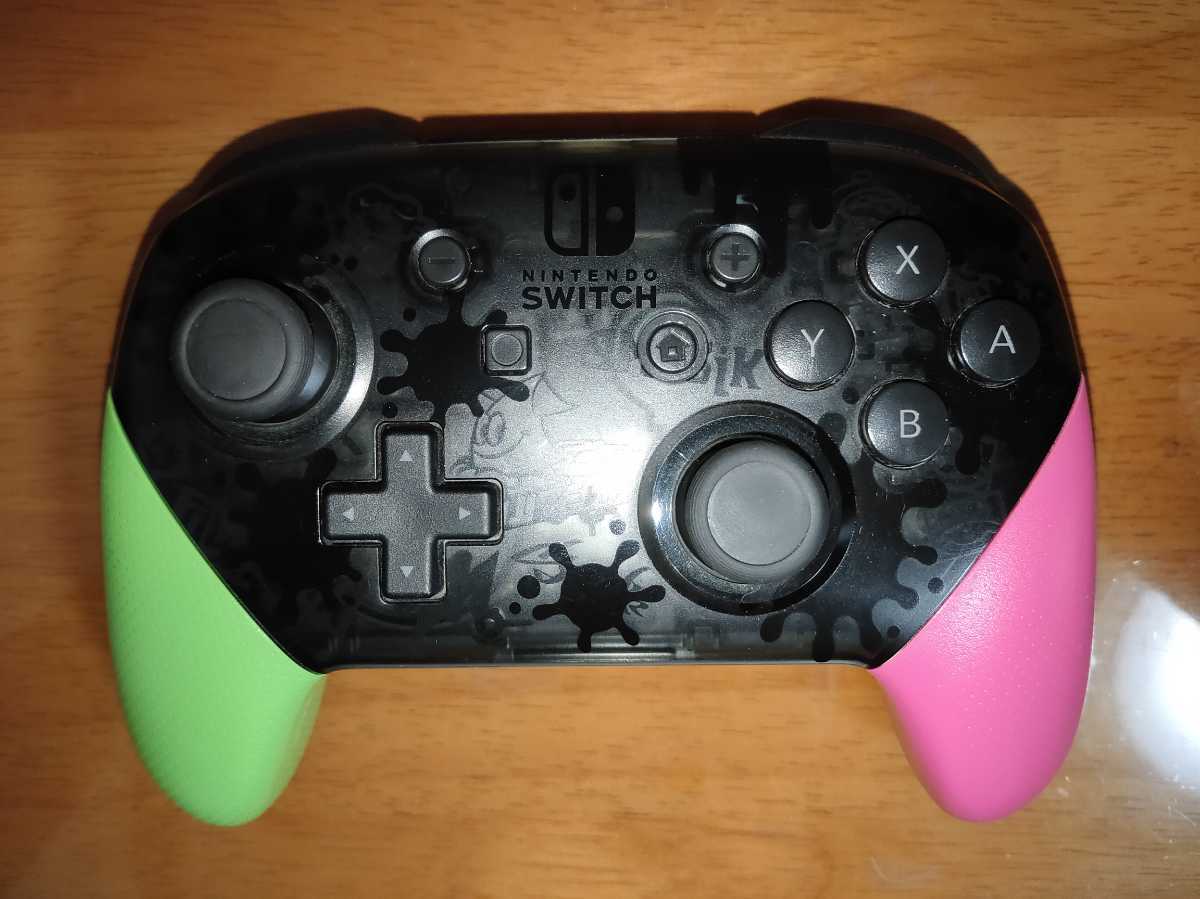 ジャンク 中古 Switch Proコントローラー スプラトゥーン2カラー
