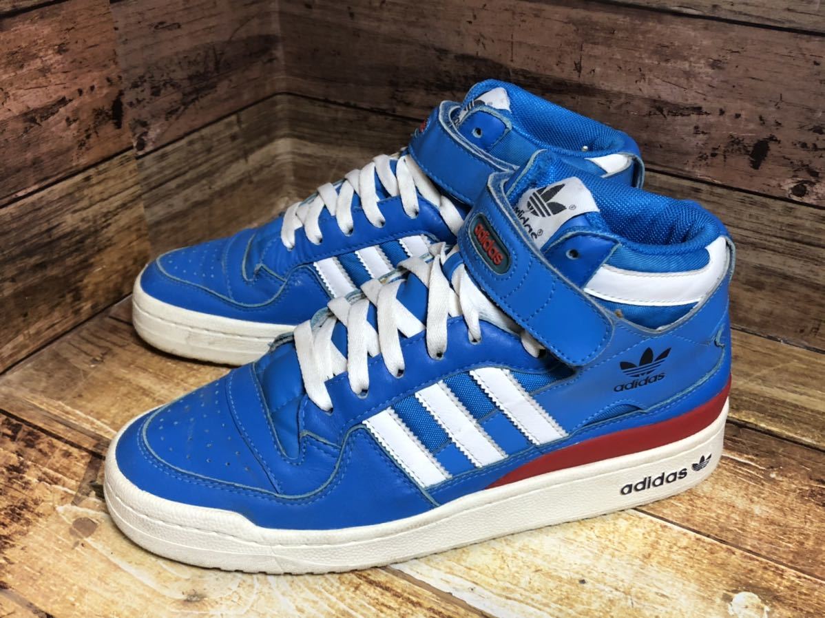 衝撃プライス 状態良好 Adidasアディダスoriginals Frmフォーラム High高級上質レザースニーカー 青 白 赤 26 5cm表記 売り切り 即完売 の落札情報詳細 ヤフオク落札価格情報 オークフリー スマートフォン版