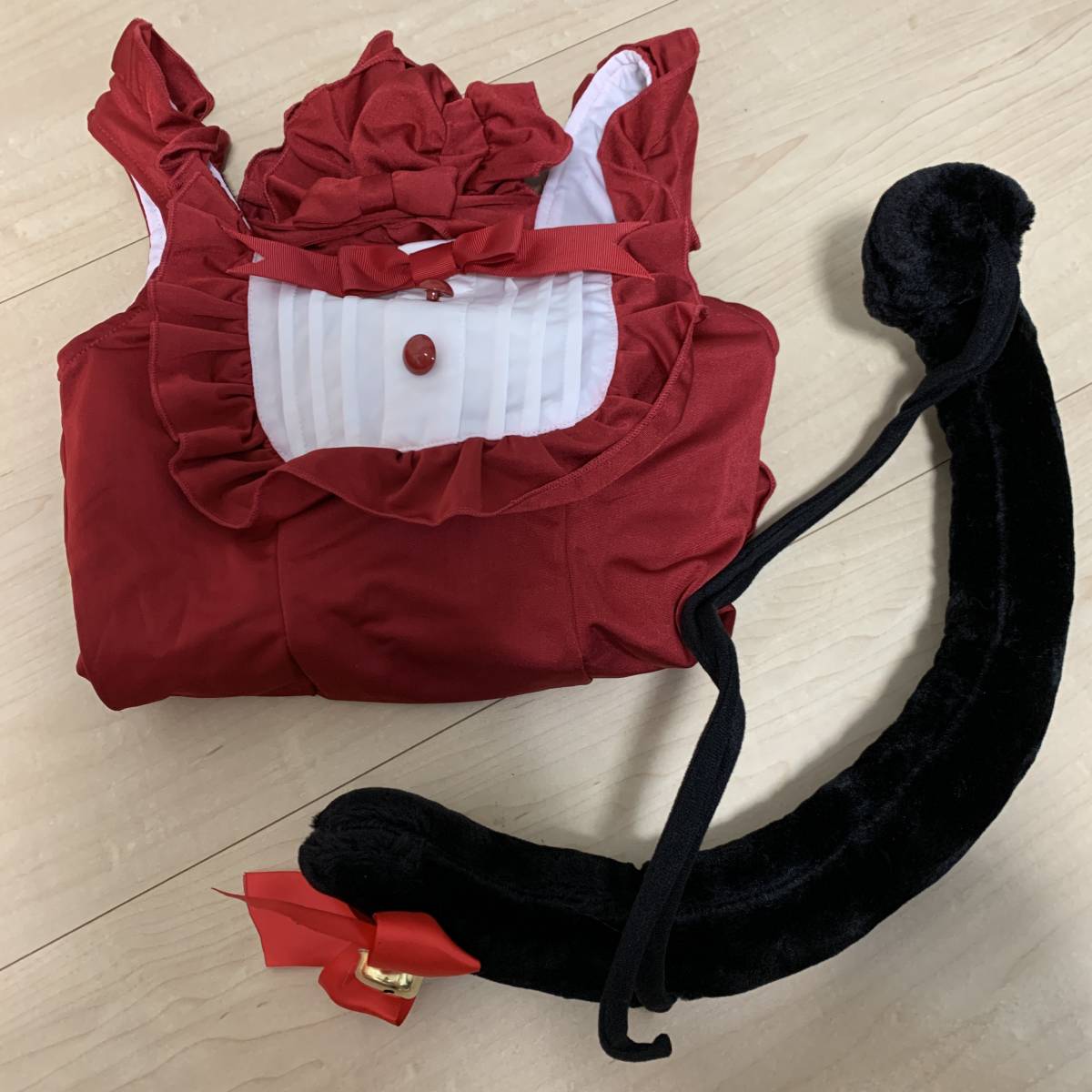 中古 スク水 水着 メイド服 猫 コスプレ 衣装 オリジナル 赤 レッド 尻尾 の落札情報詳細 ヤフオク落札価格情報 オークフリー スマートフォン版