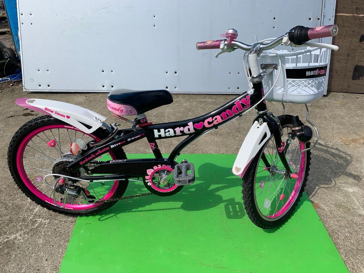 20型 子供用自転車 ハードキャンディ （ブラック/6段変速）の落札情報