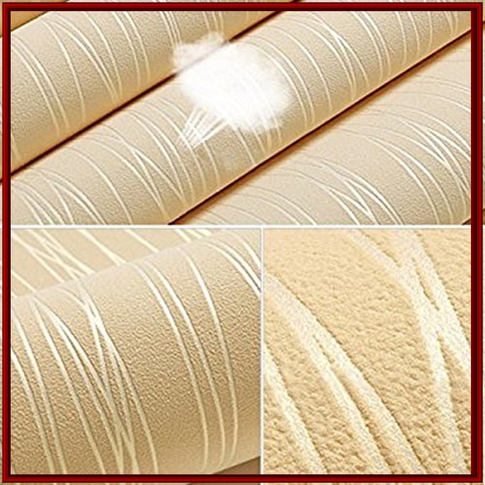 新品 ベージュ Smile Diy ３d立体 壁紙 シール 簡単 模様替え のり付き 壁紙シール 不織布 はがせる 壁紙 ストライプ の落札情報詳細 ヤフオク落札価格情報 オークフリー スマートフォン版