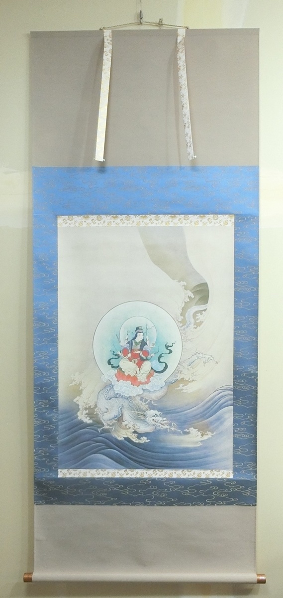 Y386】 絵画 掛軸 シルクスクリーン 高級工藝 ボストン美術館